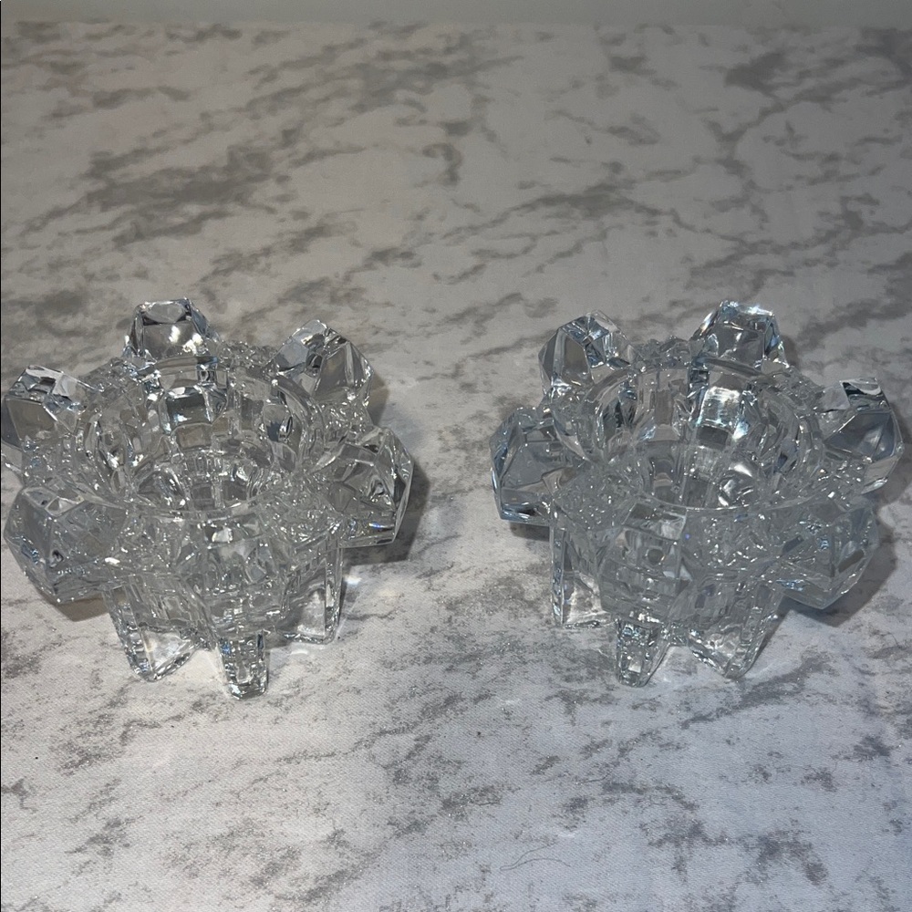 Elegant Glass Candle Holders